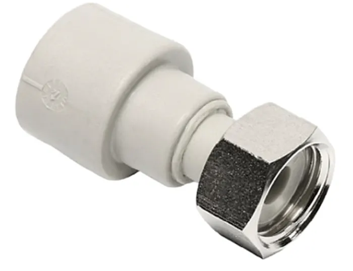 PP-R EKOplastik Перехід з накидною гайкою 20х3/4"вн. (горло пластик), SNAM02025RCT