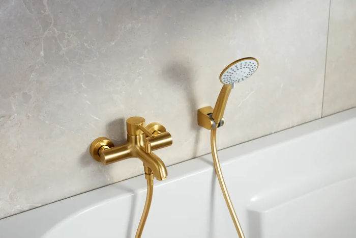 Змішувач для ванни KFA ARMATURA MOZA BRUSHED GOLD 5034-010-31 золото — Photo 4