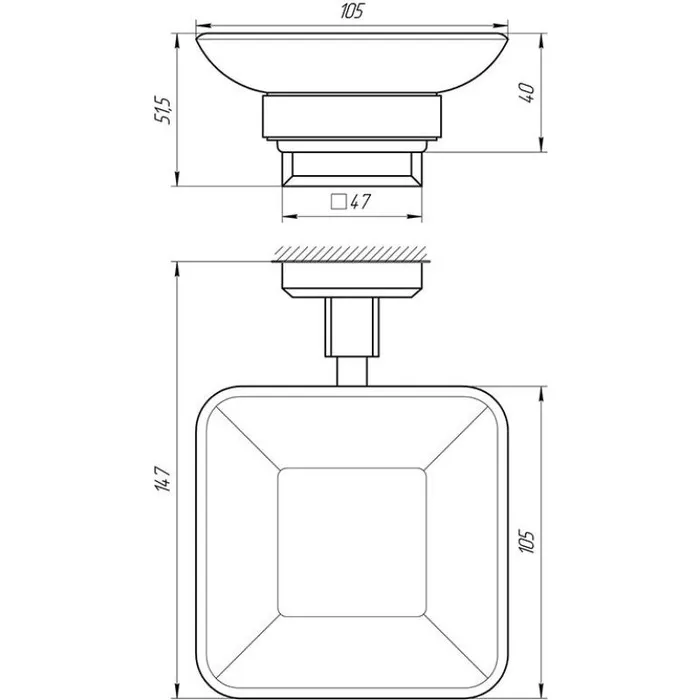 TOPAZ Мильниця (матове скло) (TKB 9922A) — Photo 1