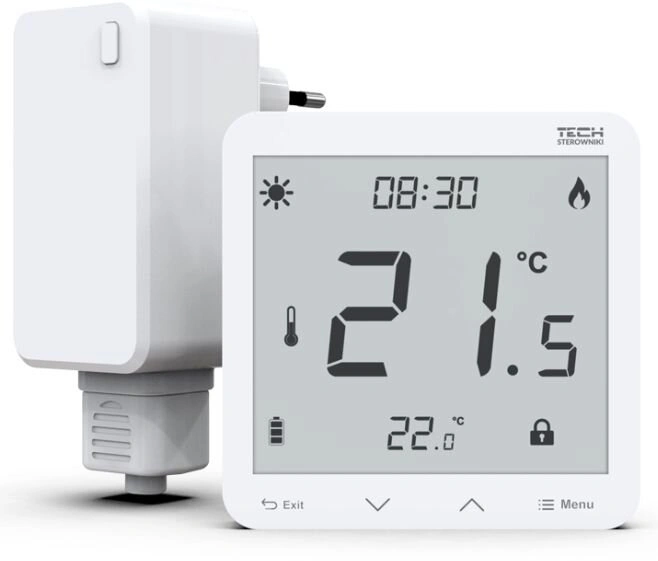 TECH Кімнатний термостат ST-297 v2 (ААА) (РАДІО) (Білий) (ST-297 v2 WHITE)
