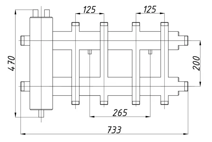 Колектор TERMOJET СК-282.125 (КГС42ВН.125) з гідрострілкою в ізоляції — Photo 1