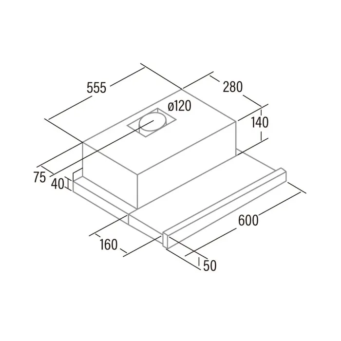 Витяжка кухонна Cata TF-5260 wh телескопічна 60см, 600м3/г, біла (02034501) — Photo 1