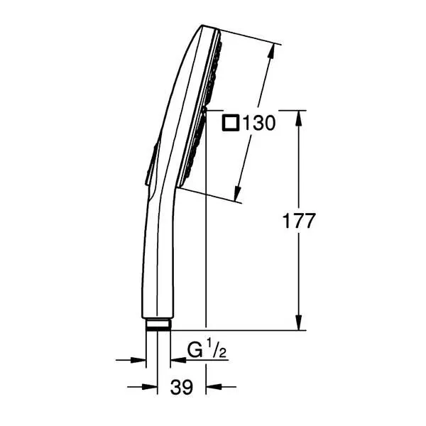 GROHE Ручний душ Smartactive Cube 130, 3 режима (26550000) — Photo 2