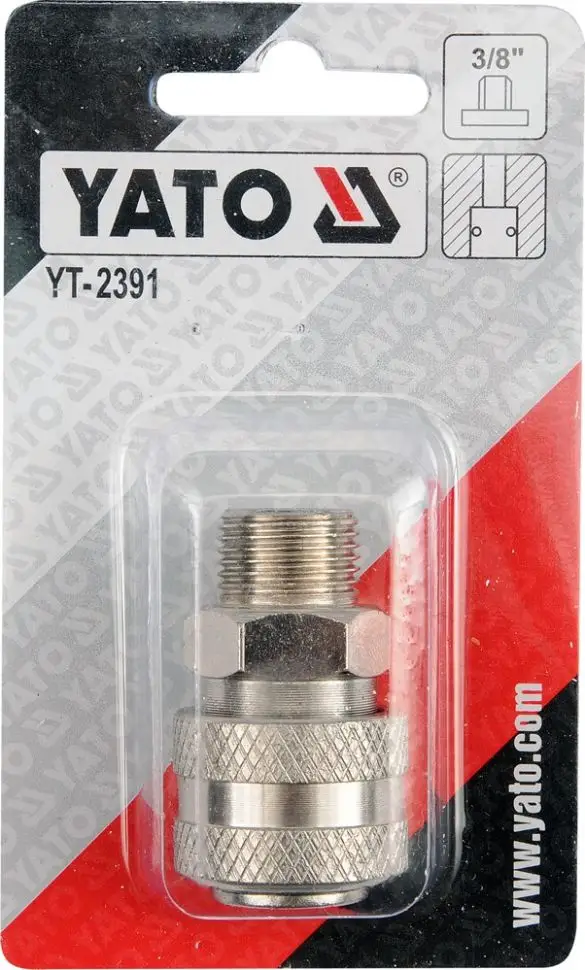 Швидке з'єднання-муфта YATO (YT-2391) 3/8" зовніш.