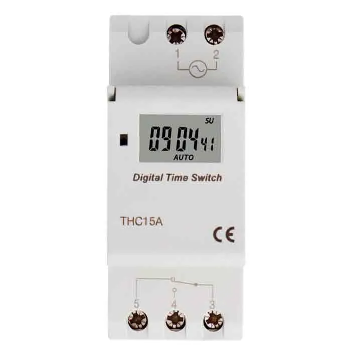 Таймер цифровий тижневий на DIN-рейку DTS 220V/16A (сухий контакт NC/COM/NO) — Photo 1