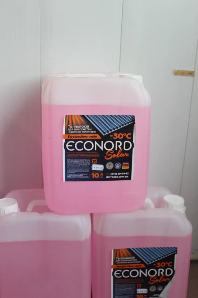Теплоносій для сонячних колекторів на основі пропіленгліколю Econord Solar 10л (-30/+150°С) — Photo 2