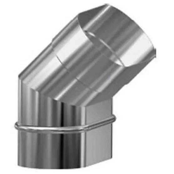 Коліно овальне для димоходу VERSIA-LUX 100/230x45°