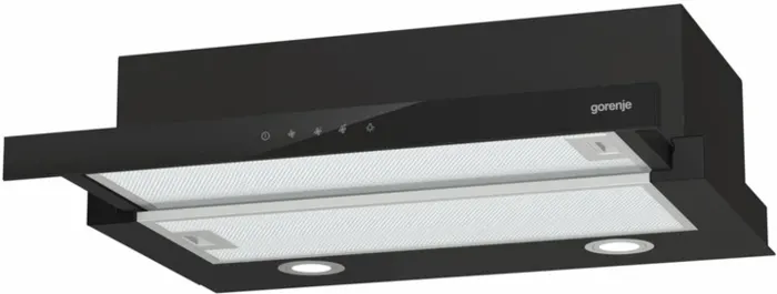 Витяжка кухонна Gorenje телескопічна 60см, 350м3/г, чорна (TH64E3BG) — Photo 1