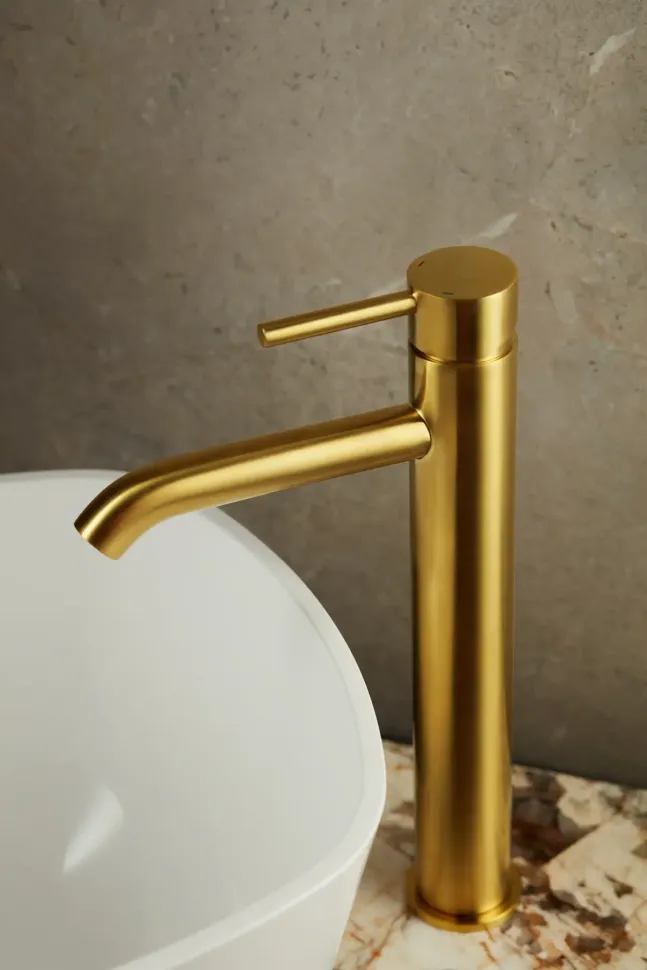 Змішувач для умивальника KFA ARMATURA MOZA GOLD 5032-612-31 з донним клапаном — Photo 1