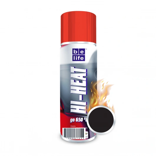 Фарба високотемпературна BeLife 650 ° C Hi-Heat 400 мл
