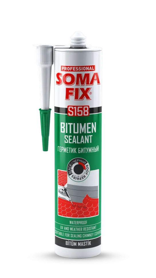 SOMA FIX Силікон Бітумний чорний (310мл) (S158)