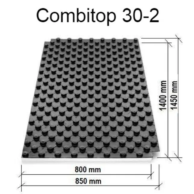 HERZ Combitop DD 30-2 ізоляційне полотно для укладання труб 1.12м2 1450х850мм