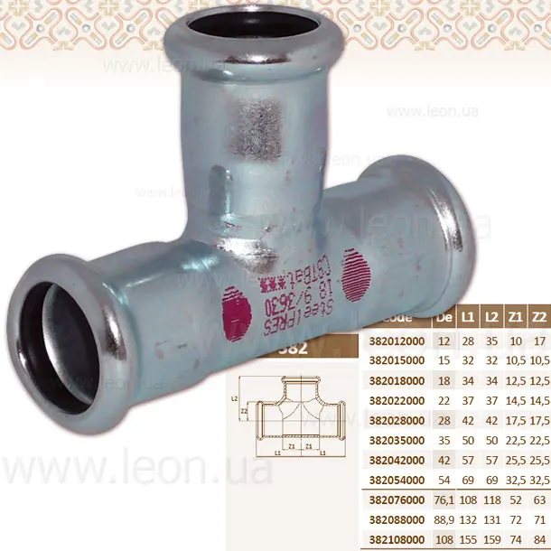 Тройник из оцинкованной стали RM SteelPres 382 — Photo 2