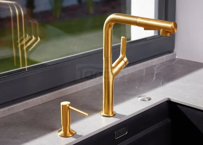 Дозатор миючих засобів KFA Armatura 500мл, Duero INOX Brushed GOLD (990-100-31) — Photo 2